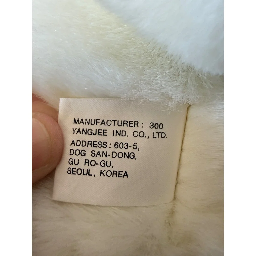 Vintage 1986 Dayton Hudson Santabear Plush White Polar Bear Hat Scarf 17 inch